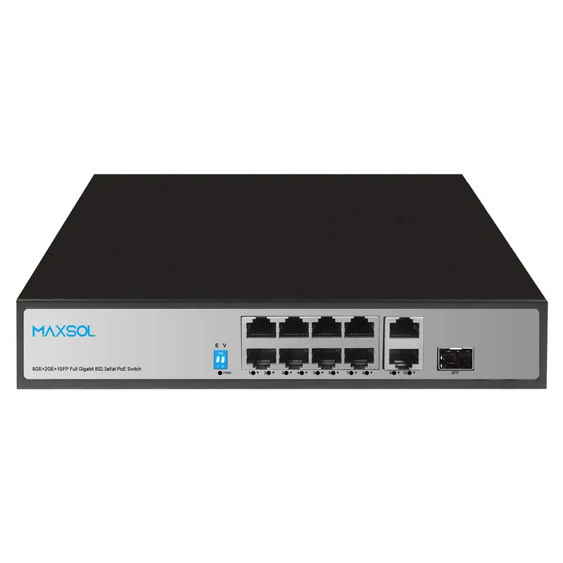 PS1802FG 8-Port Gigabit PoE+ Switch with RJ45 and SFP Uplinks
